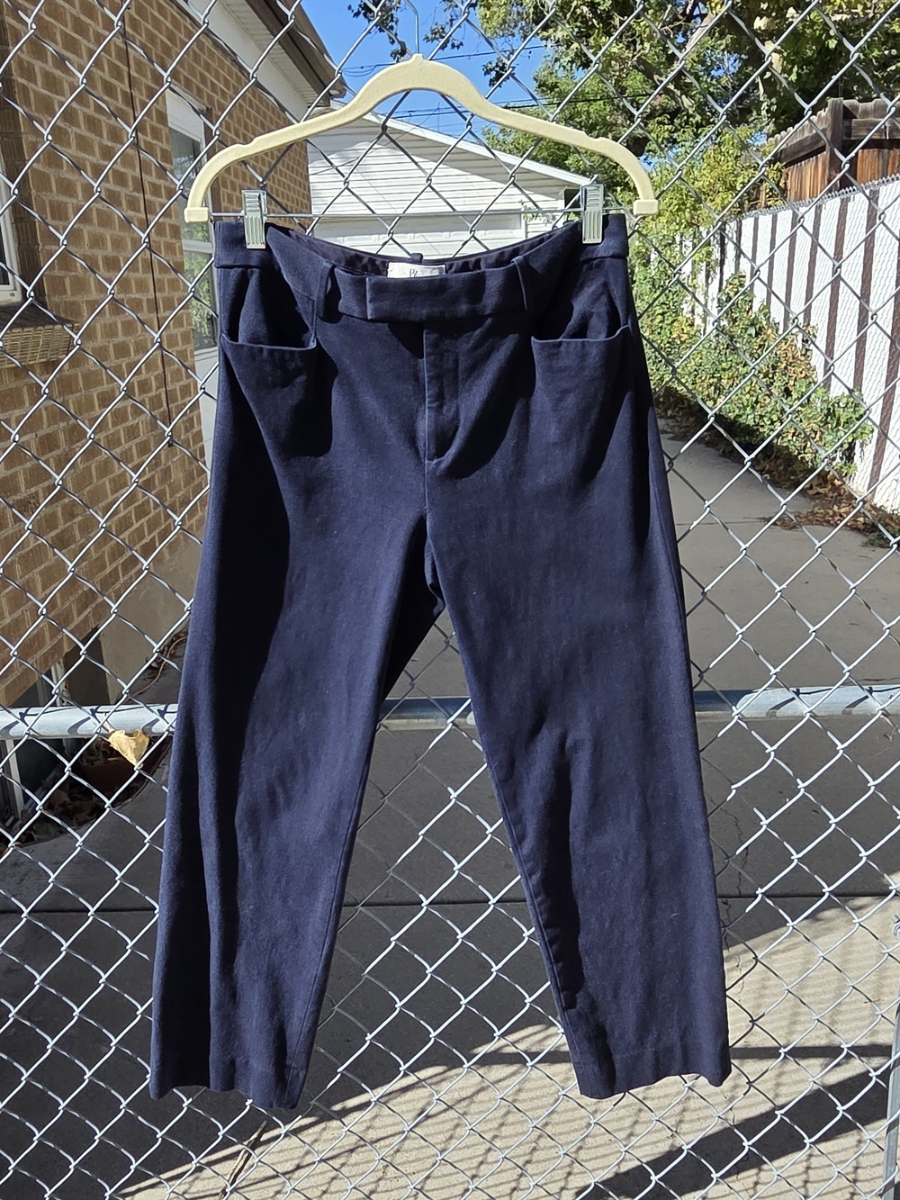 Banana Republic Navy Sloan High Rise Straight Leg Ankle Women's Pants 8
